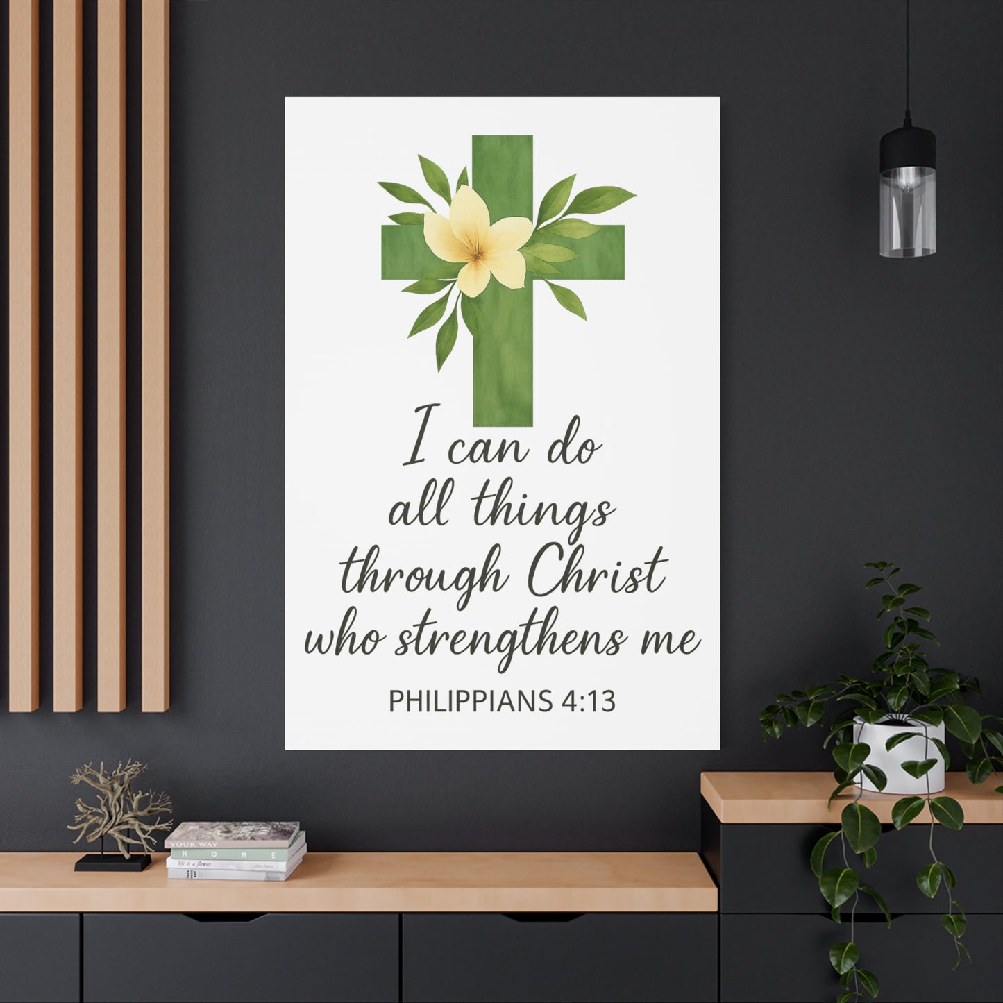 Philippians 4:13 Wall Art | Christian Scripture Home Decor