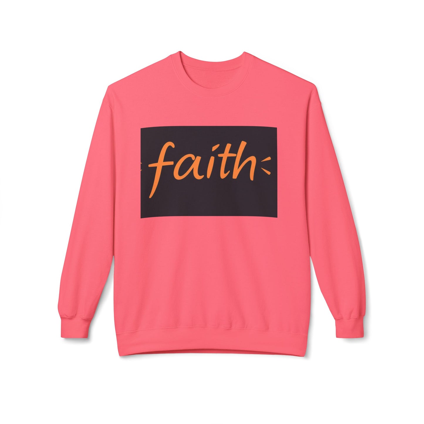 Faith Crewneck Sweatshirt, Cozy Unisex Fleece, Inspirational Gift, Everyday Comfort Wear, Fall Fashion, Spiritual Apparel