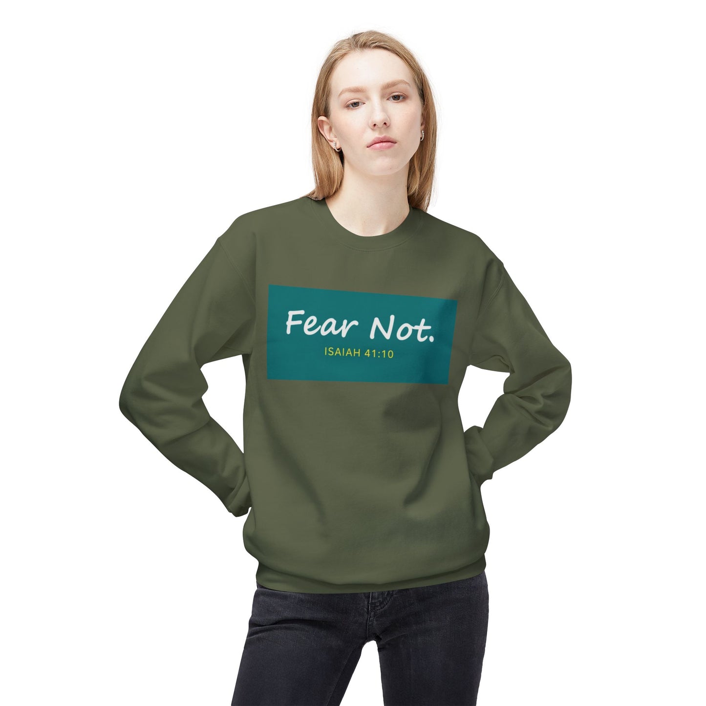 Fear Not Sweatshirt, Unisex Inspirational Crewneck, Bible Quote Gift, Cozy Christian Apparel, Everyday Comfort Wear