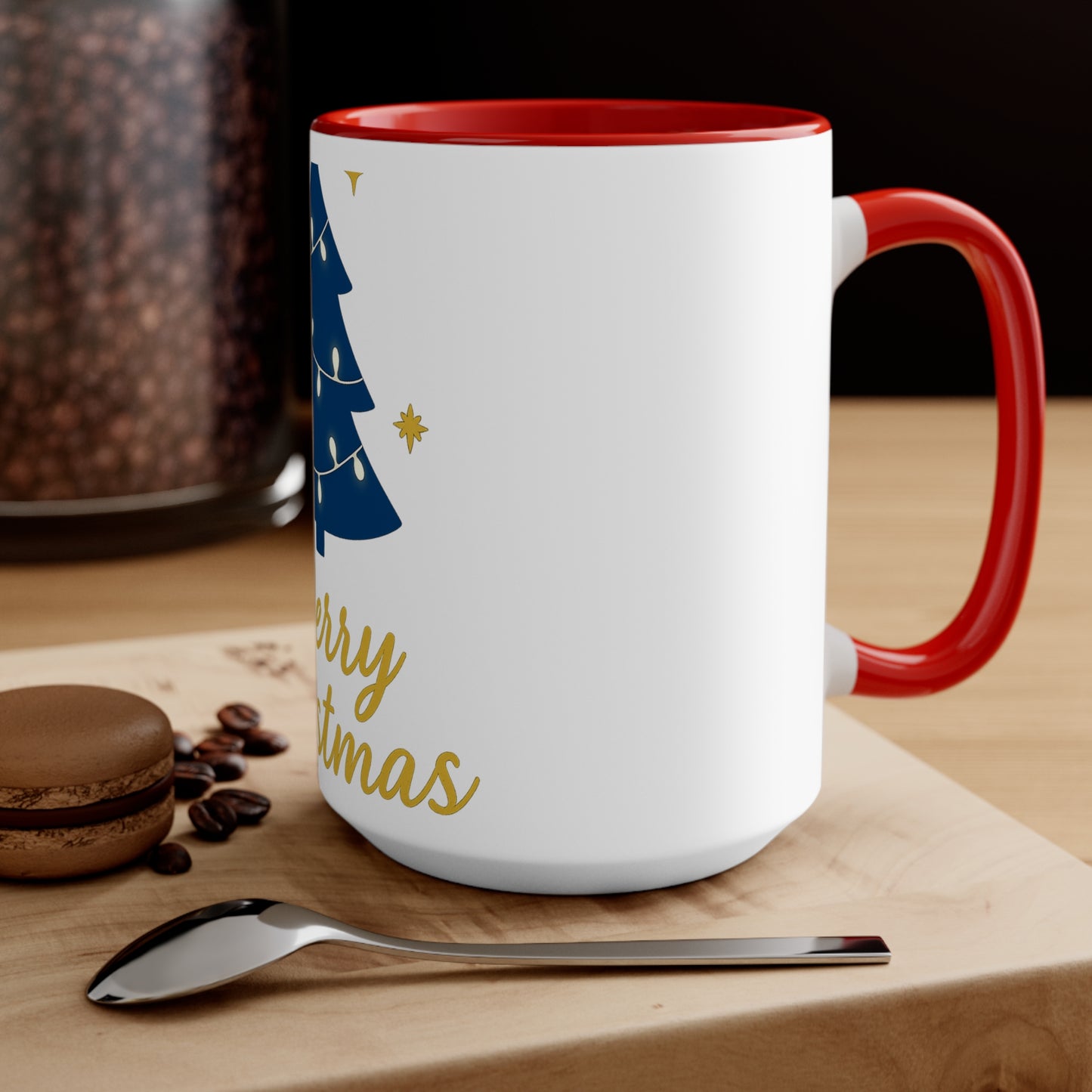 Merry Christmas Accent Mug – Festive Christian Holiday Gift with Scripture-Inspired Cheer