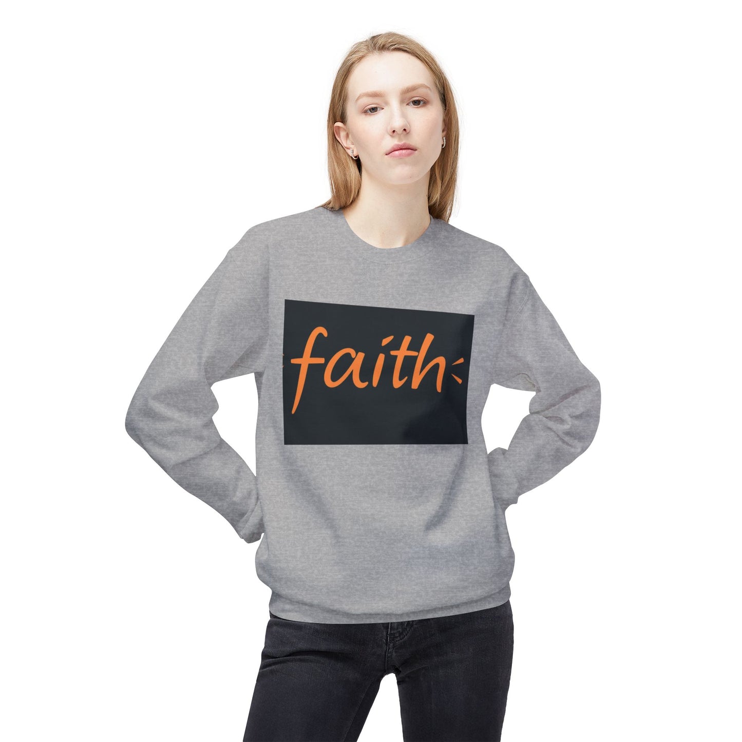 Faith Crewneck Sweatshirt, Cozy Unisex Fleece, Inspirational Gift, Everyday Comfort Wear, Fall Fashion, Spiritual Apparel