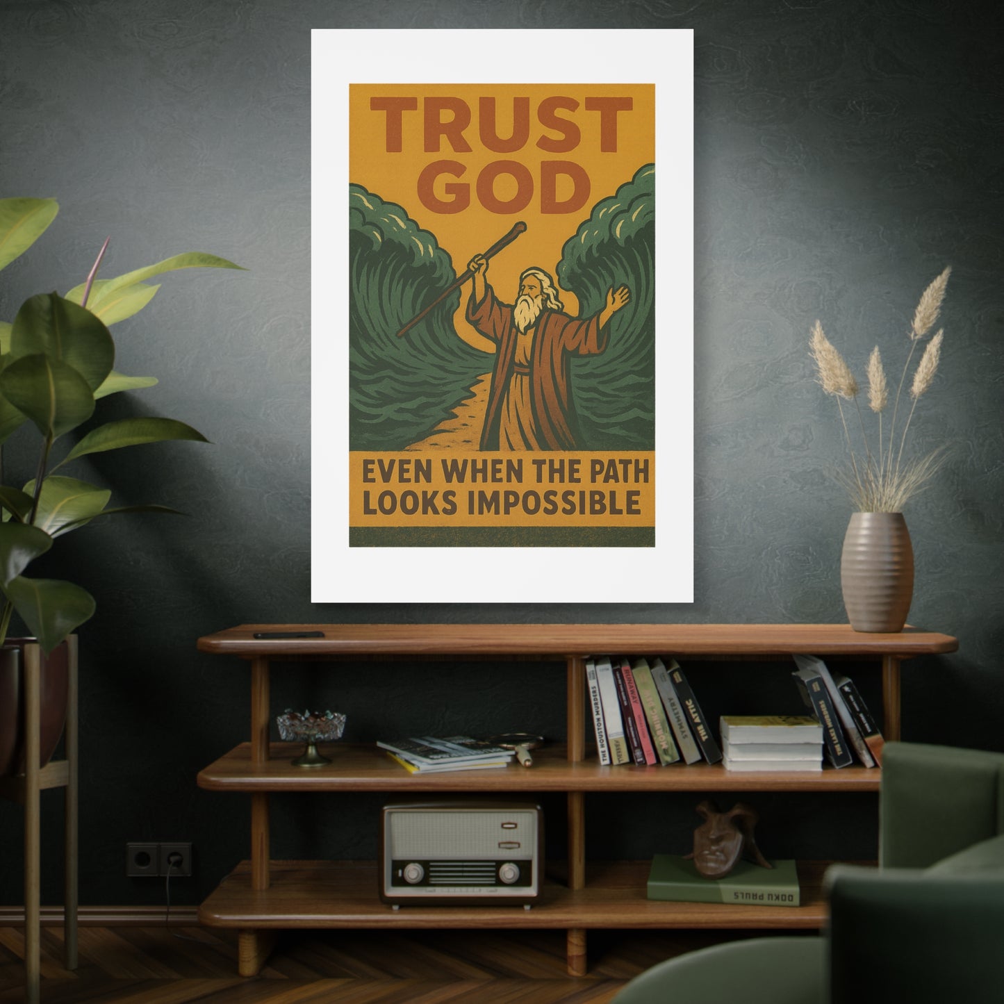 Moses and the Red Sea Wall Art | Faith-Inspired Christian Home Decor.