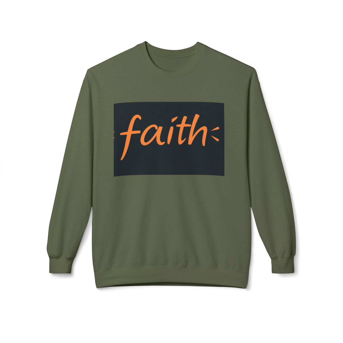 Faith Crewneck Sweatshirt, Cozy Unisex Fleece, Inspirational Gift, Everyday Comfort Wear, Fall Fashion, Spiritual Apparel