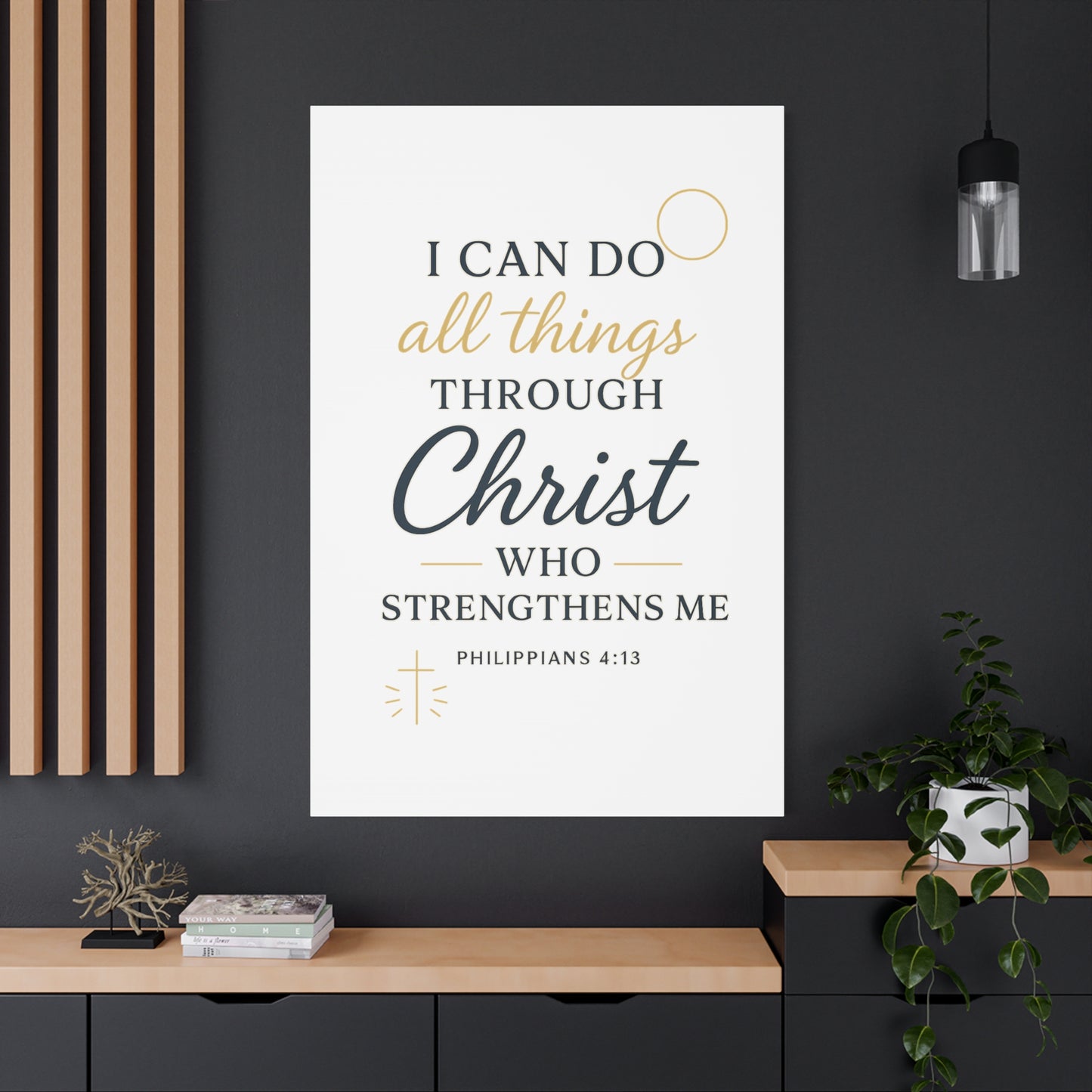 Philippians 4:13 Wall Art | Christian Scripture Home Decor
