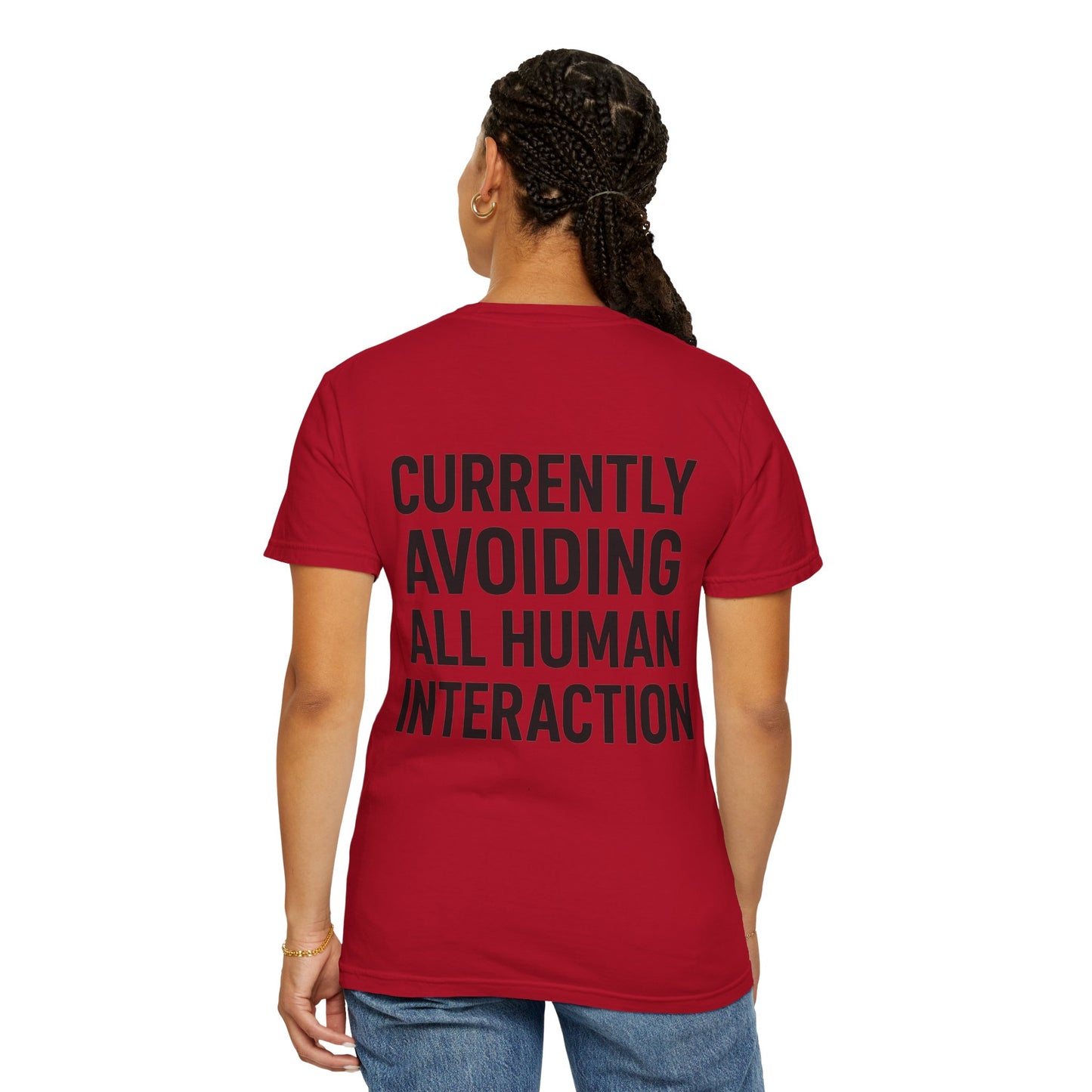 Currently Avoiding All Human Interaction – Funny Minimalist Unisex T-Shirt