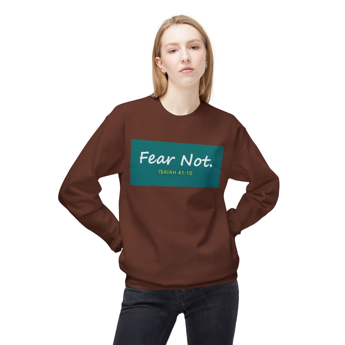 Fear Not Sweatshirt, Unisex Inspirational Crewneck, Bible Quote Gift, Cozy Christian Apparel, Everyday Comfort Wear