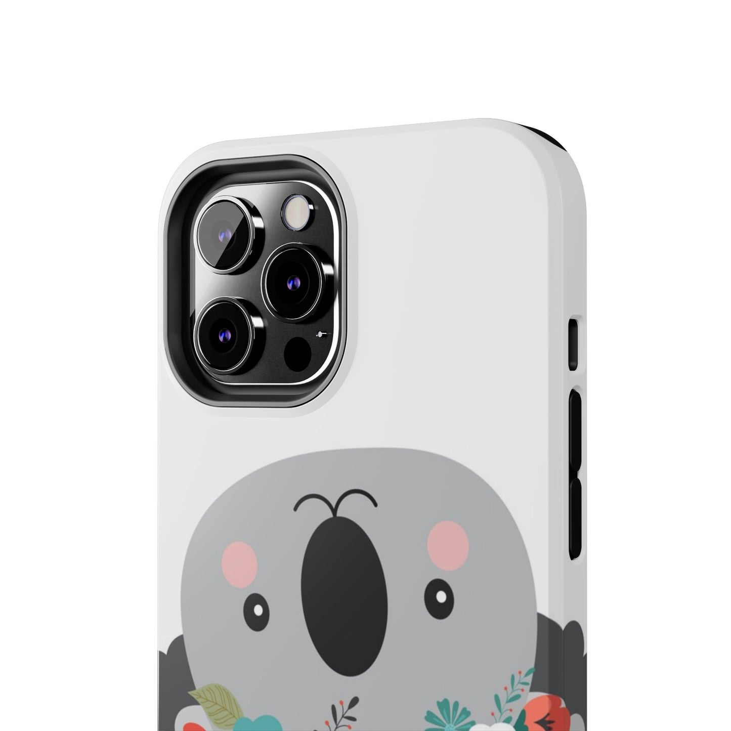 Cute Koala Floral Tough Phone Cases, Smartphone Protection, Nature Lover Gift, Animal Design, Koala Phone Cover