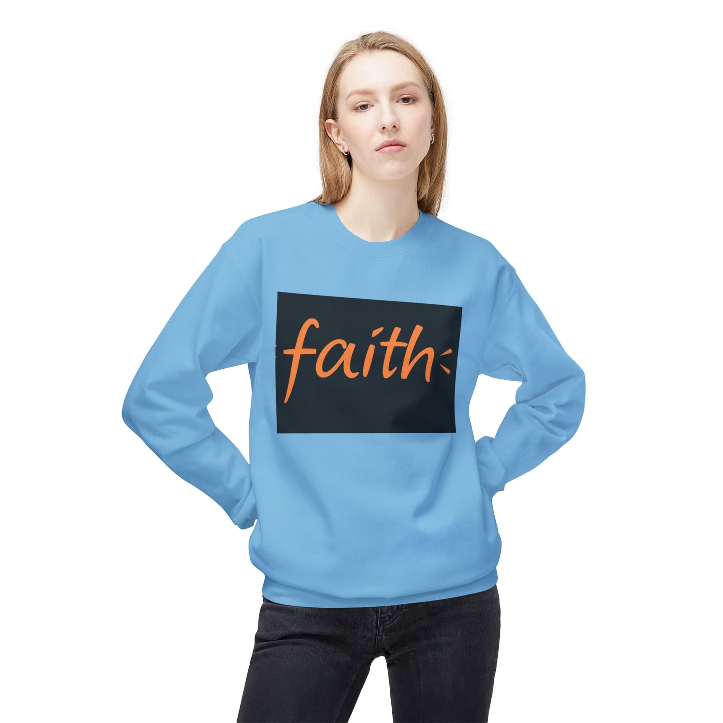 Faith Crewneck Sweatshirt, Cozy Unisex Fleece, Inspirational Gift, Everyday Comfort Wear, Fall Fashion, Spiritual Apparel