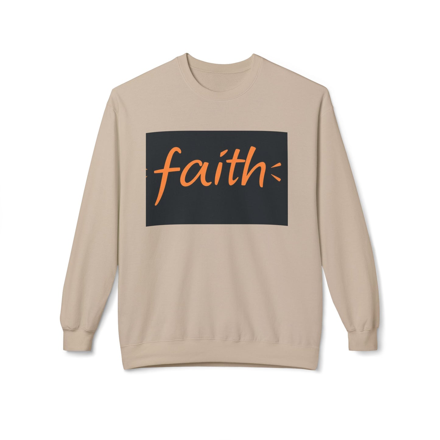 Faith Crewneck Sweatshirt, Cozy Unisex Fleece, Inspirational Gift, Everyday Comfort Wear, Fall Fashion, Spiritual Apparel