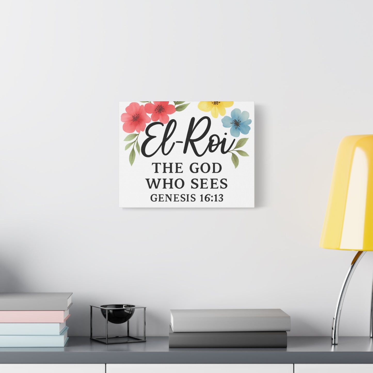 El-Roi Wall Art – The God Who Sees | Genesis 16:13 Christian Decor Matte Canvas, Stretched, 1.25"