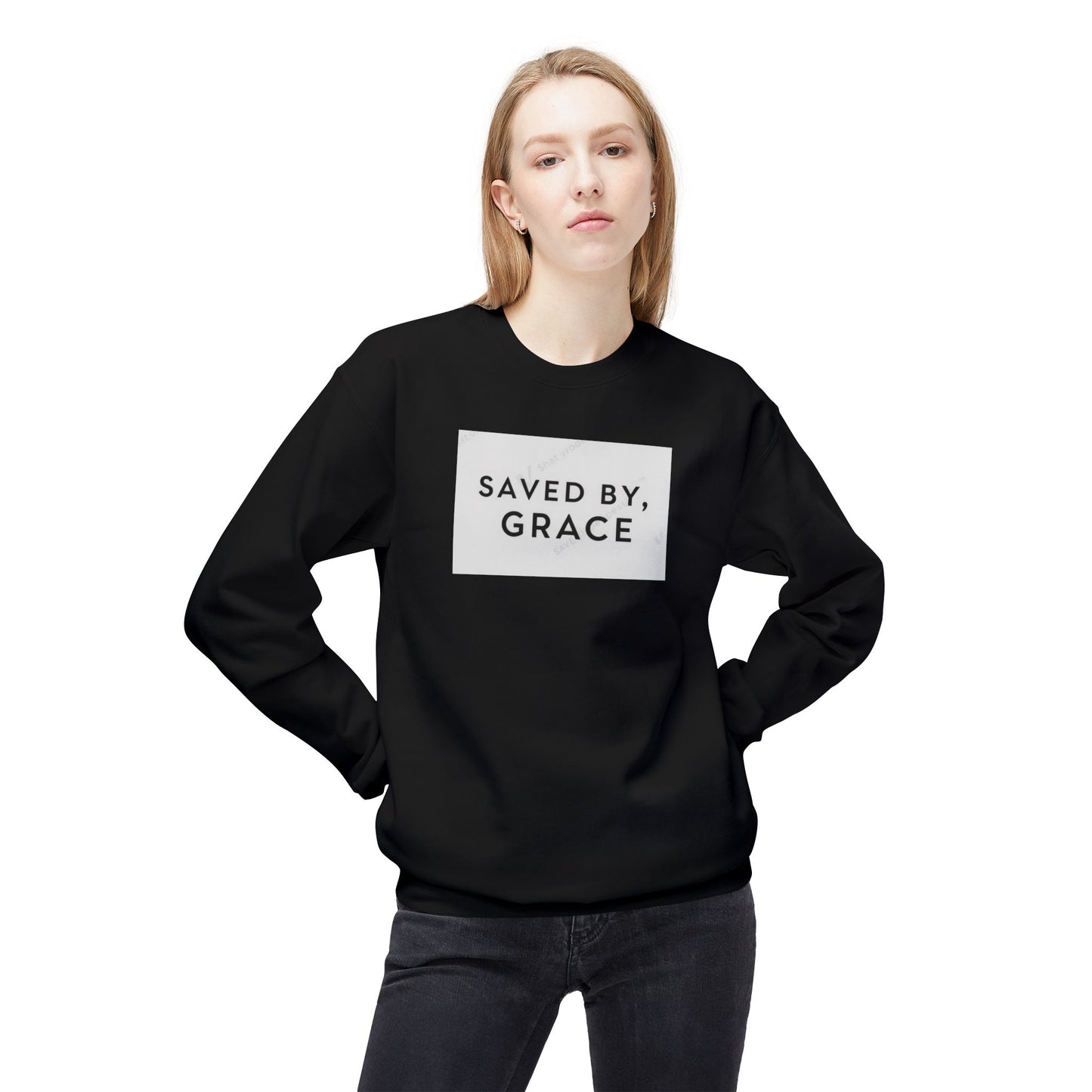 Grace-Filled Crewneck Sweatshirt - Cozy, Unisex Sweatshirt for Faith, Inspirational Gifts, Christian Apparel, Casual Wear, Everyday Comfort