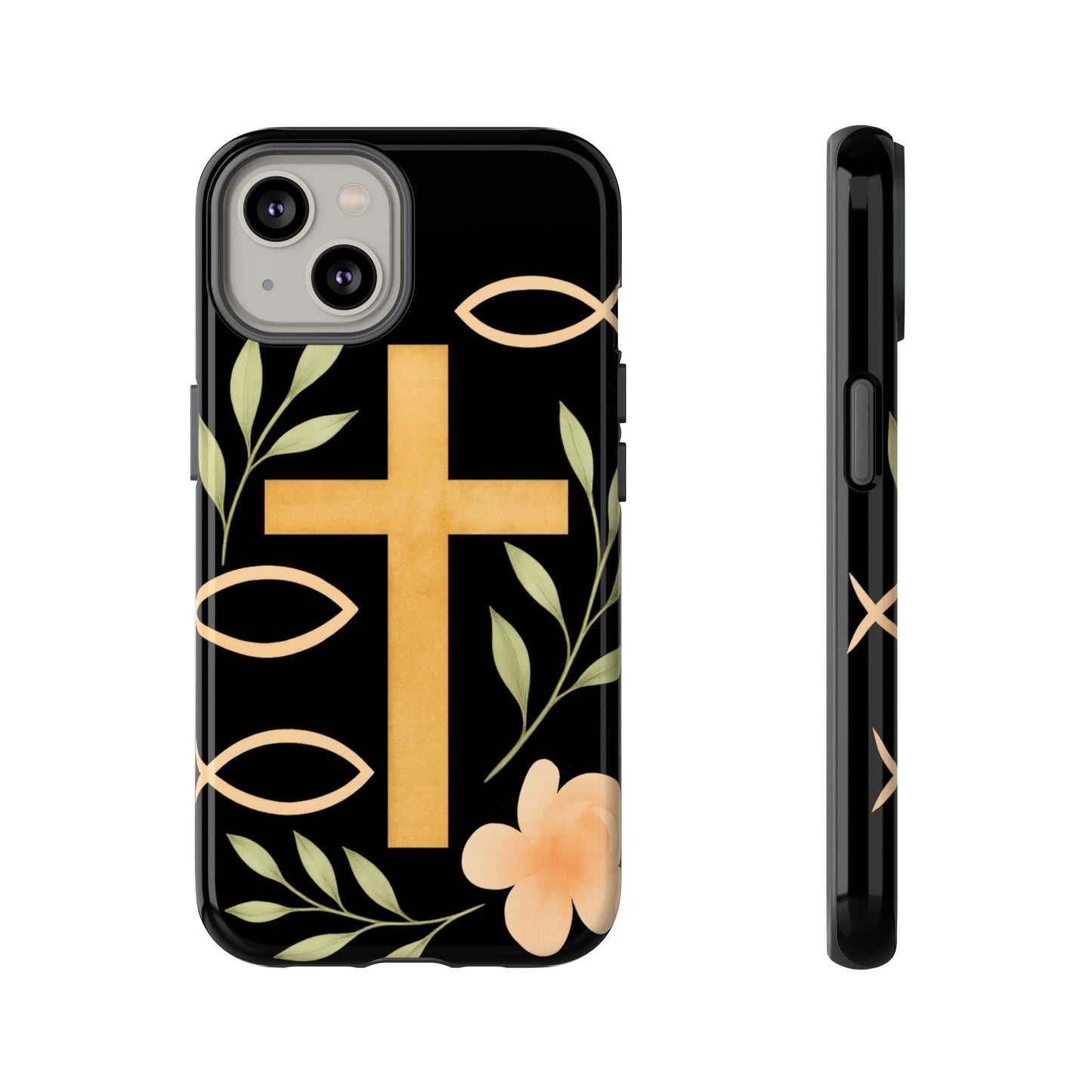 Christian Faith Phone Case with Floral Design