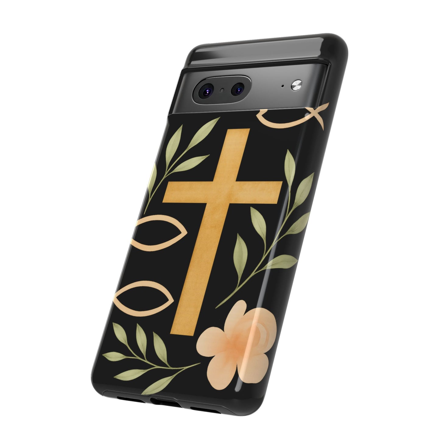 Christian Faith Phone Case with Floral Design