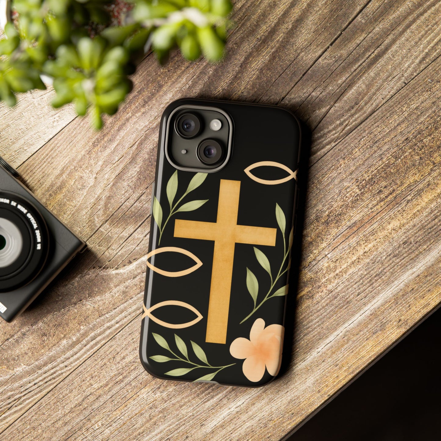 Christian Faith Phone Case with Floral Design