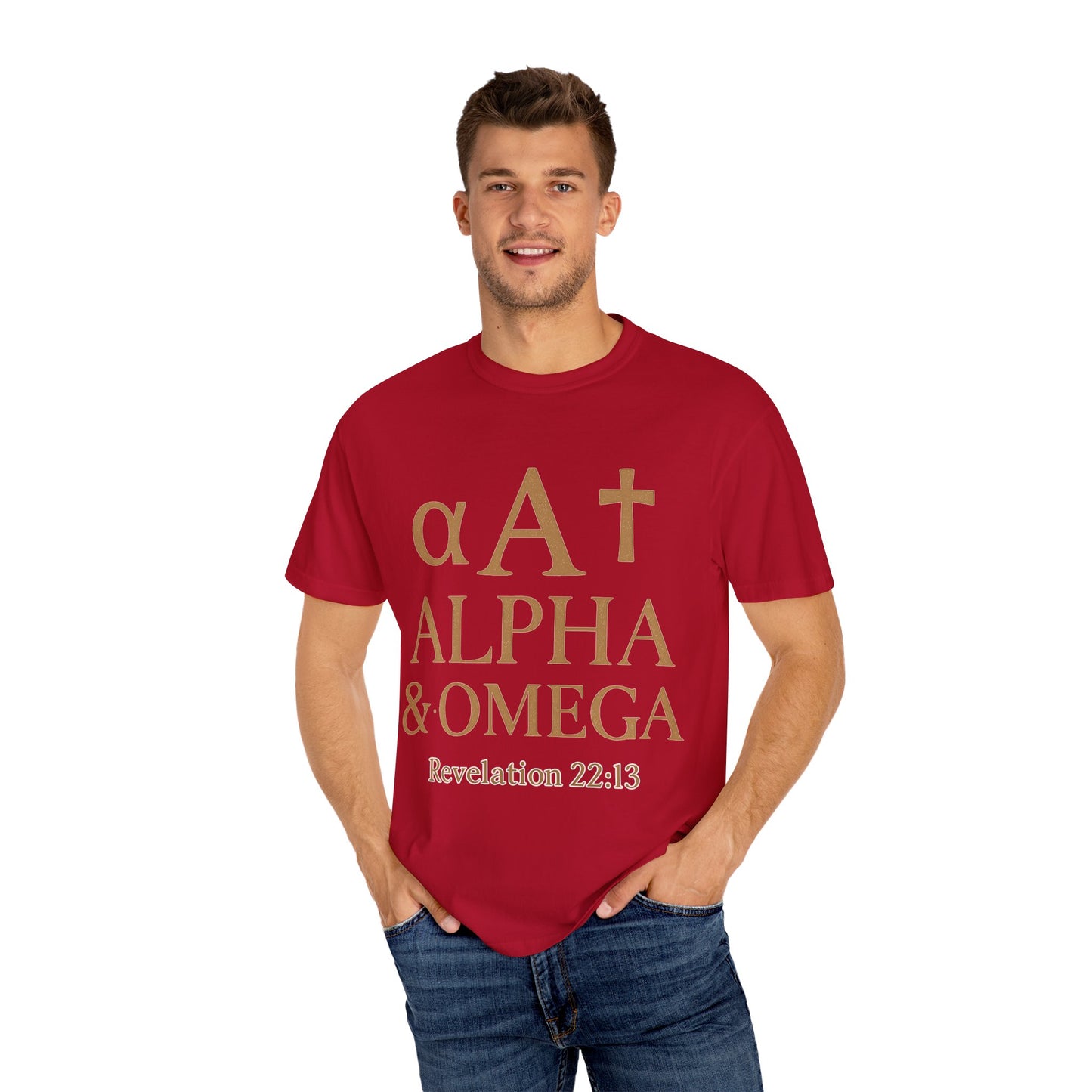 Alpha and Omega Revelation 22:13 Christian Unisex T-Shirt