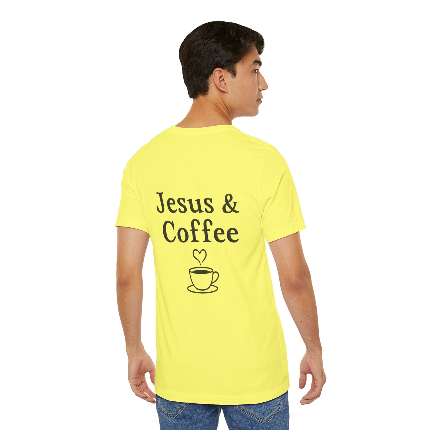 Jesus & Coffee Unisex T-Shirt | Short Sleeve Jersey Tee | Faith