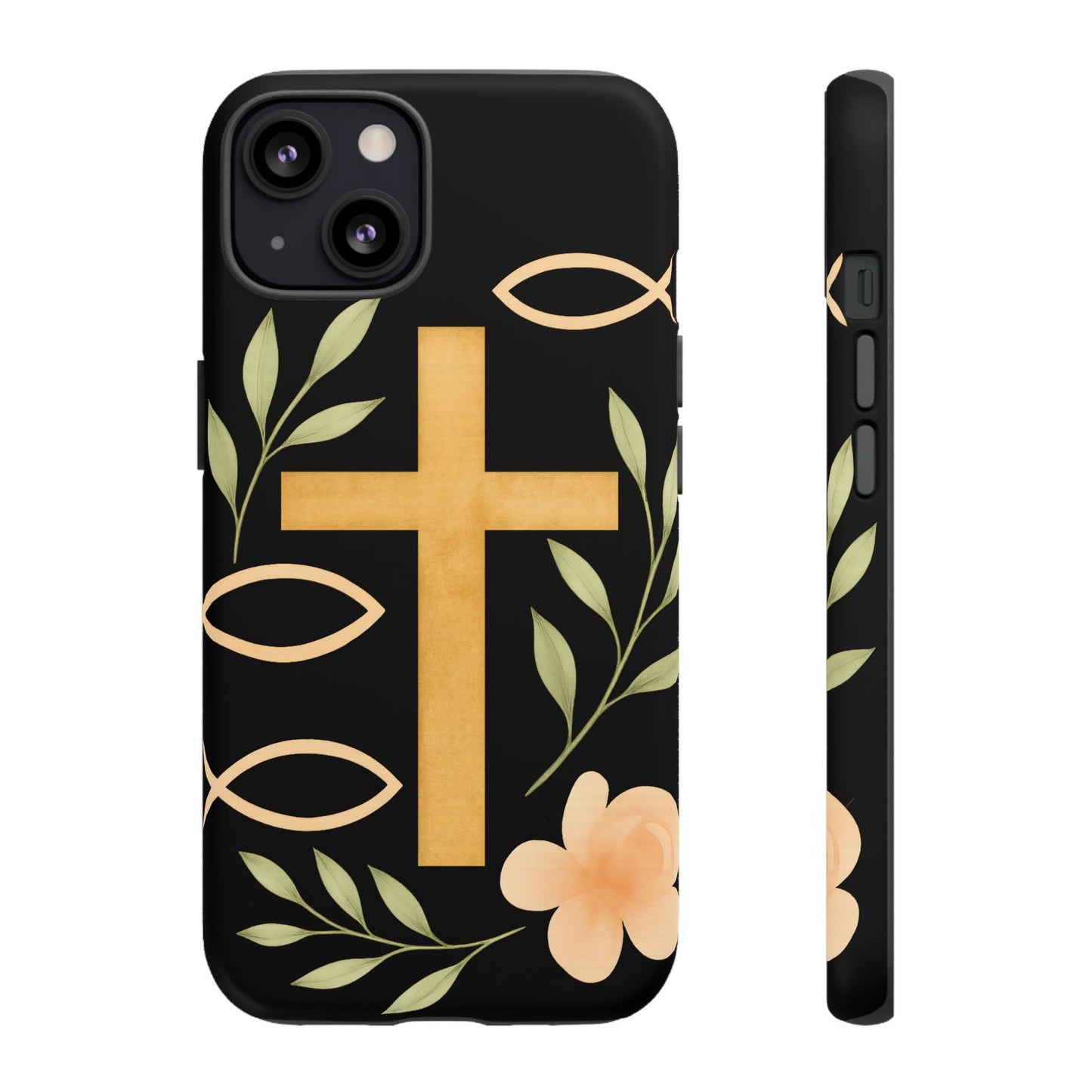 Christian Faith Phone Case with Floral Design