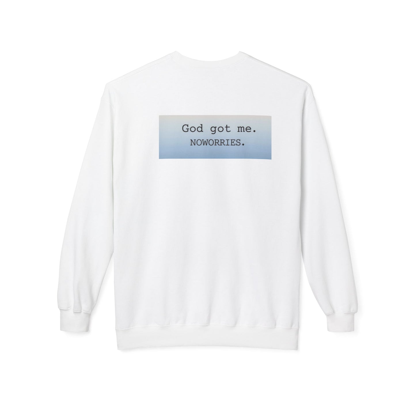 Cozy Inspirational Crewneck Sweatshirt with 'God Got Me. No Worries.' Slogan, Gift for Faith Lovers, Relaxed Casual Wear, Spiritual [...]