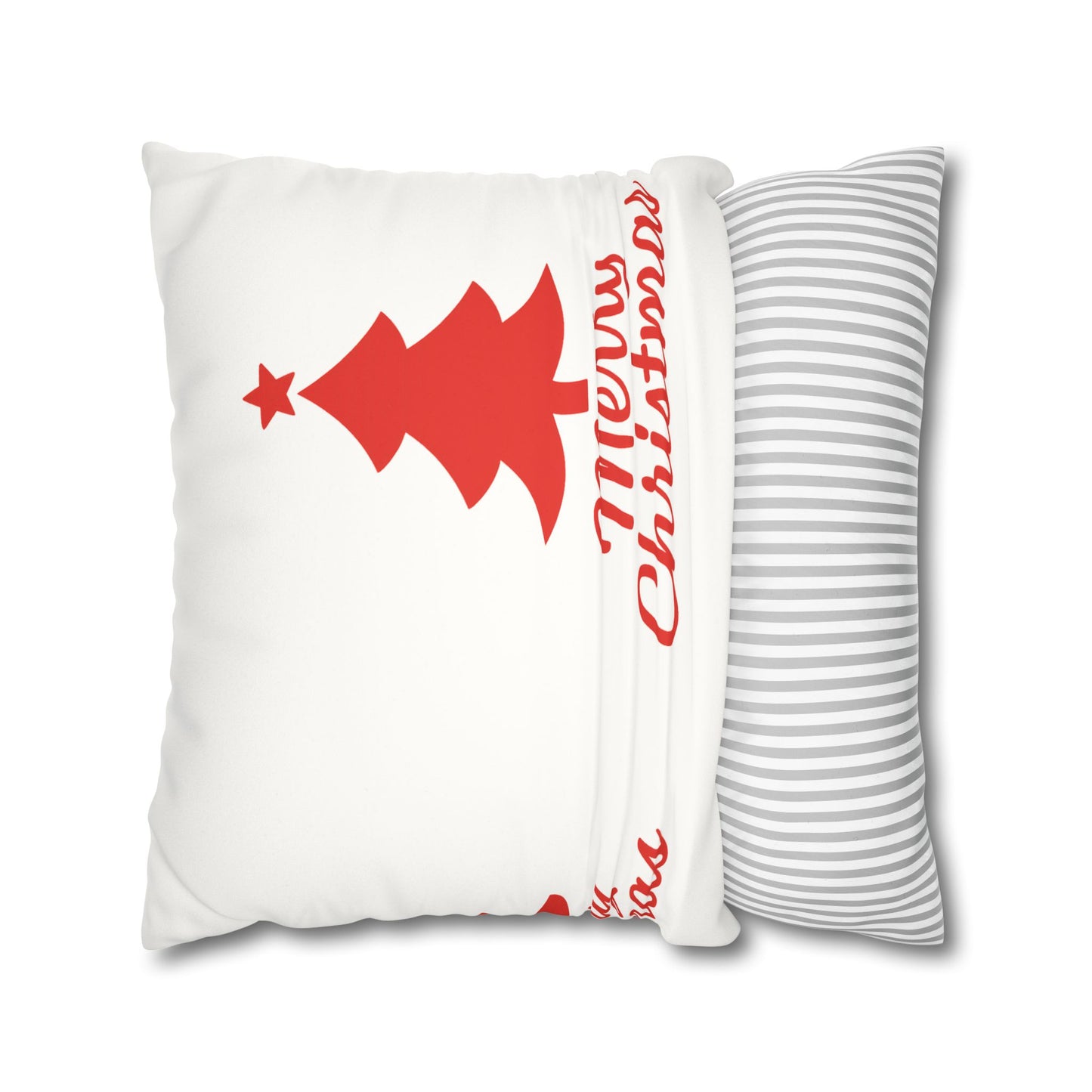 Merry Christmas Faux Suede Pillowcase