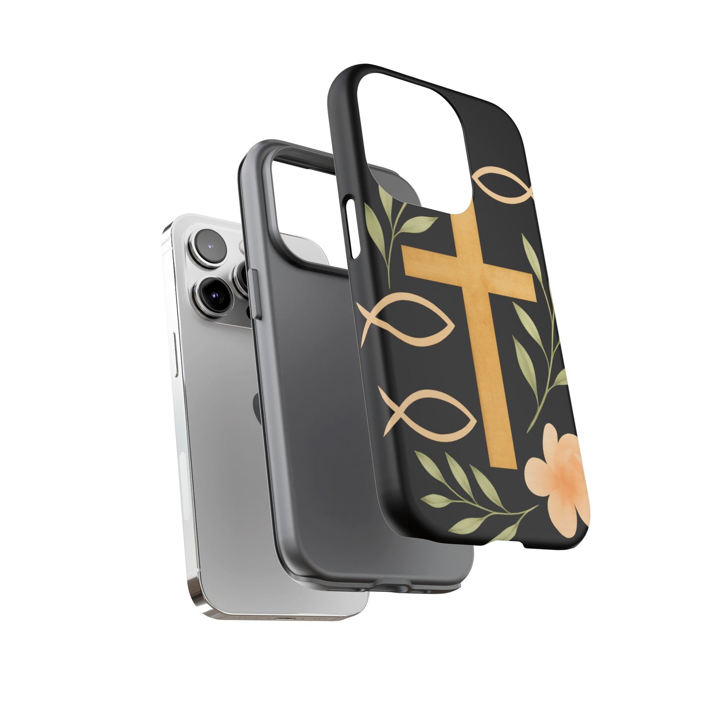 Christian Faith Phone Case with Floral Design