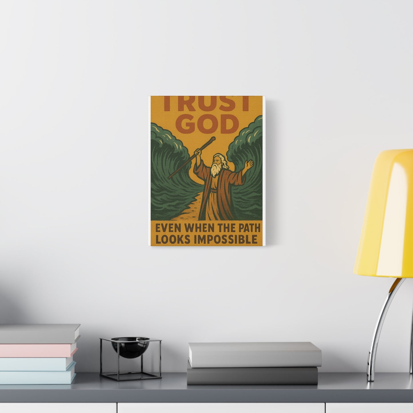 Moses and the Red Sea Wall Art | Faith-Inspired Christian Home Decor.