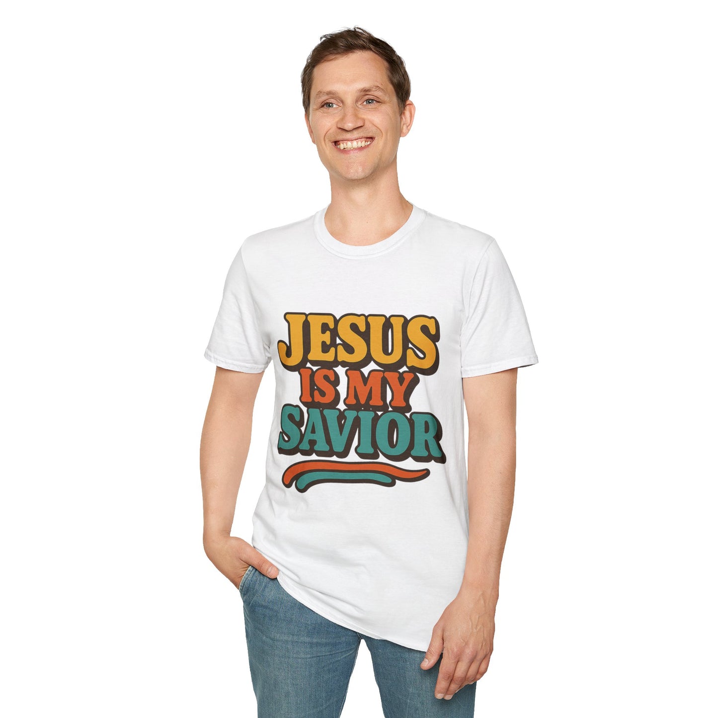Jesus Is My Saviour Softstyle Christian Tee | Faith T-Shirt for Men & Women.