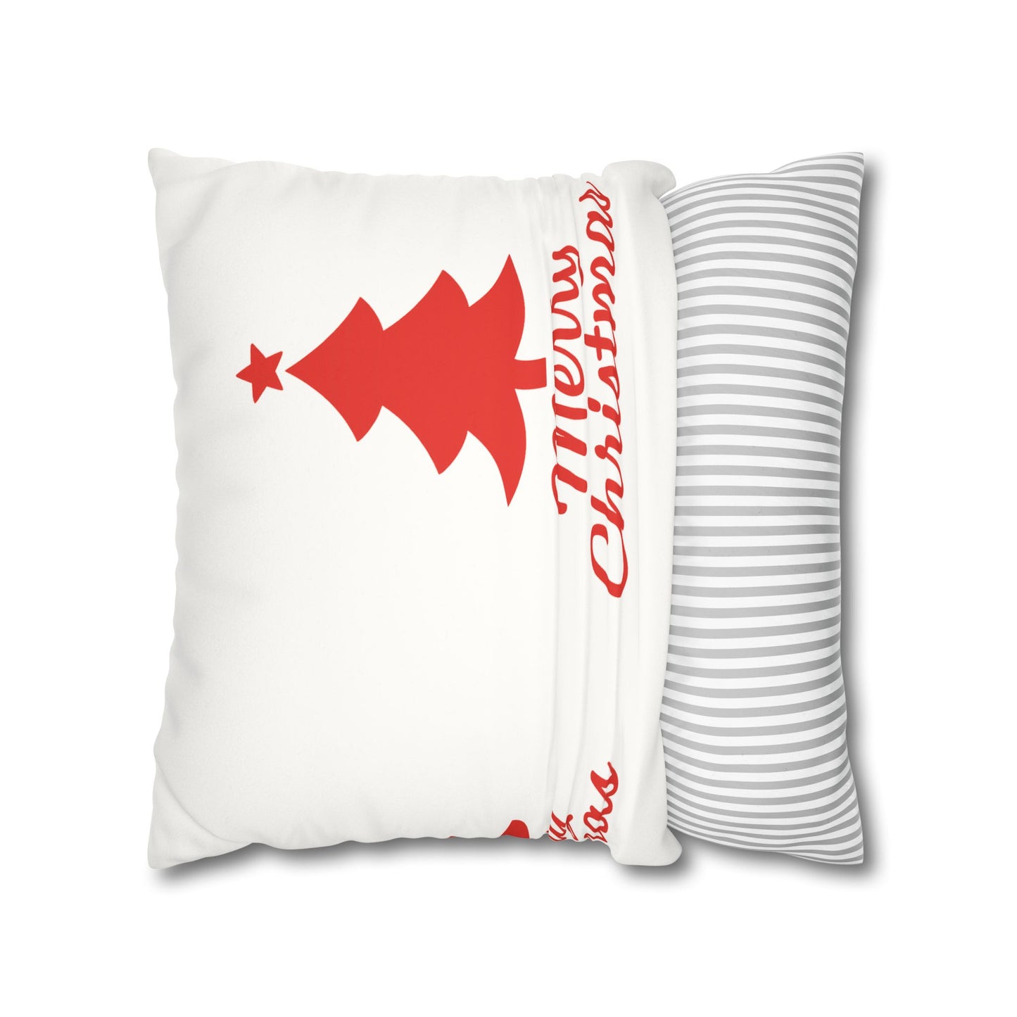 Merry Christmas Faux Suede Pillowcase