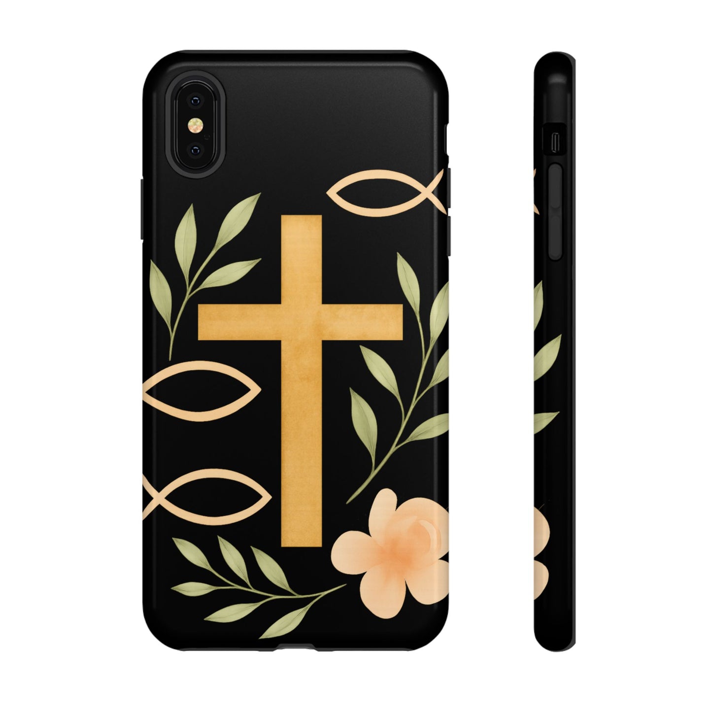 Christian Faith Phone Case with Floral Design
