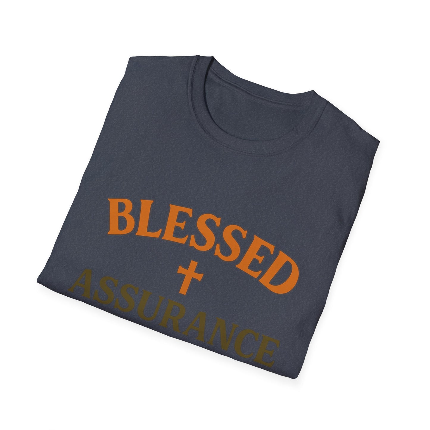Blessed Assurance Christian T-Shirt – Softstyle Hymn-Inspired Faith Tee for Women & Men.