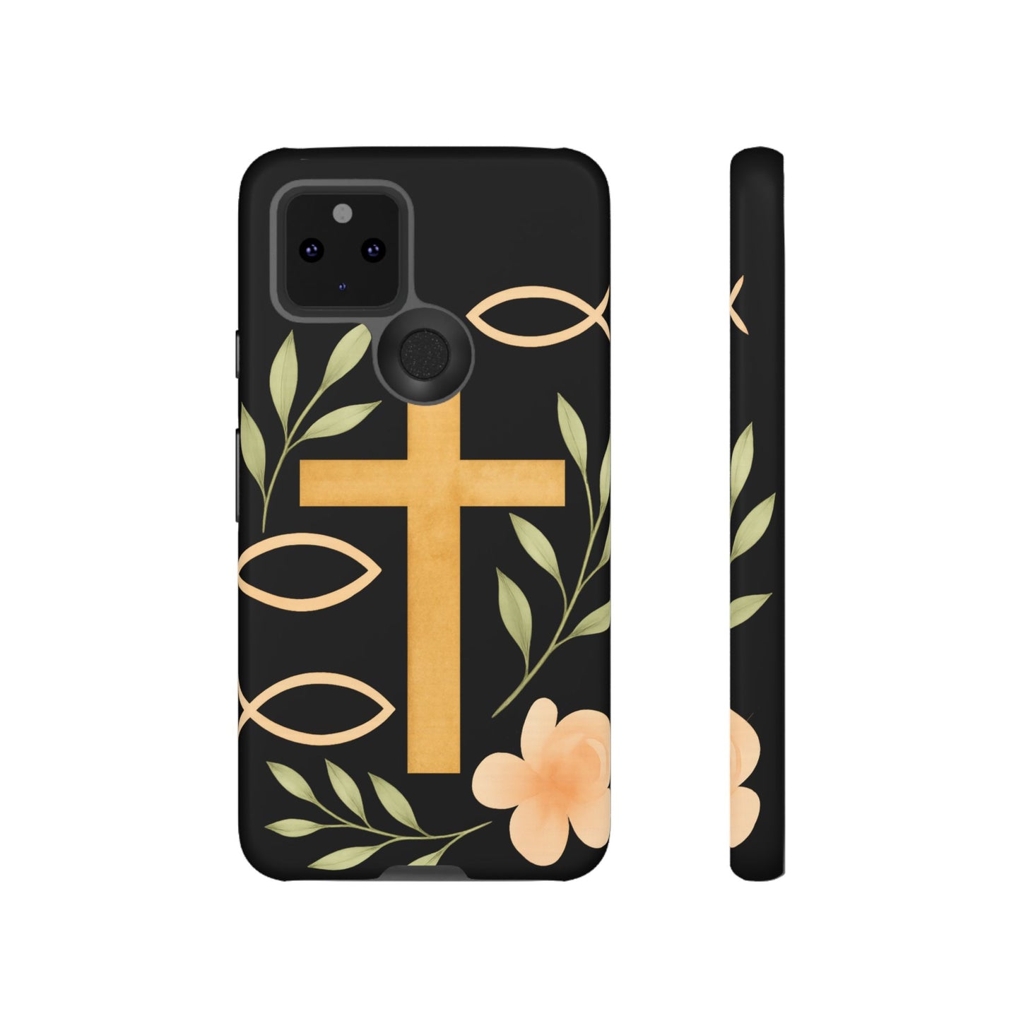 Christian Faith Phone Case with Floral Design