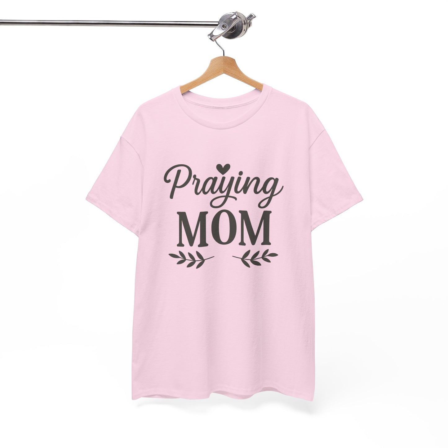 Praying Mom Unisex Heavy Cotton Tee – Christian Faith Shirt for Moms | Bold & Blessed Apparel