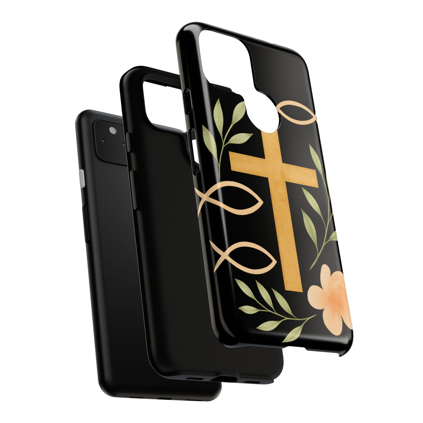 Christian Faith Phone Case with Floral Design