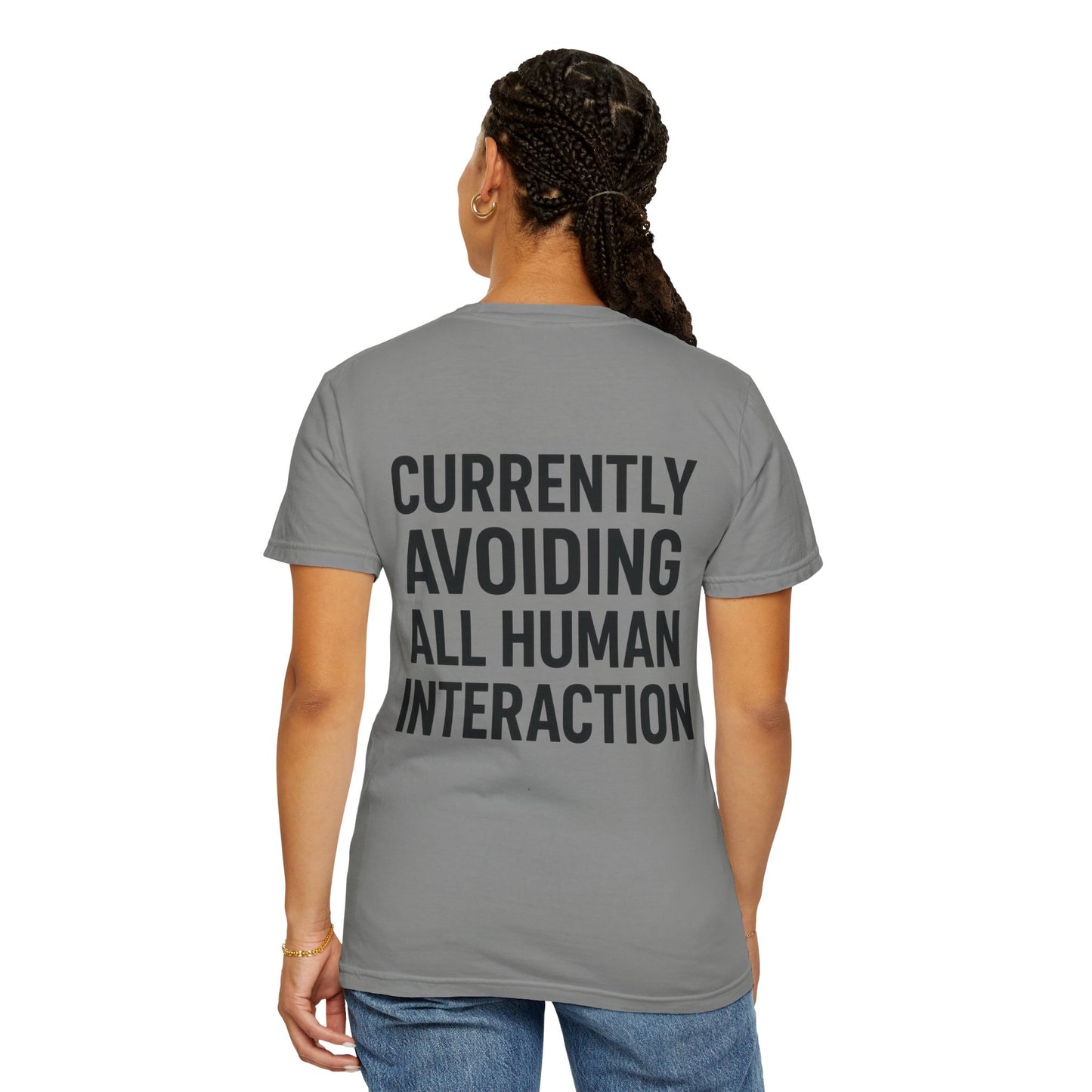 Currently Avoiding All Human Interaction – Funny Minimalist Unisex T-Shirt