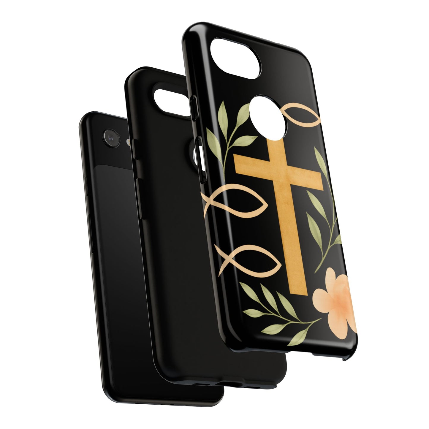 Christian Faith Phone Case with Floral Design