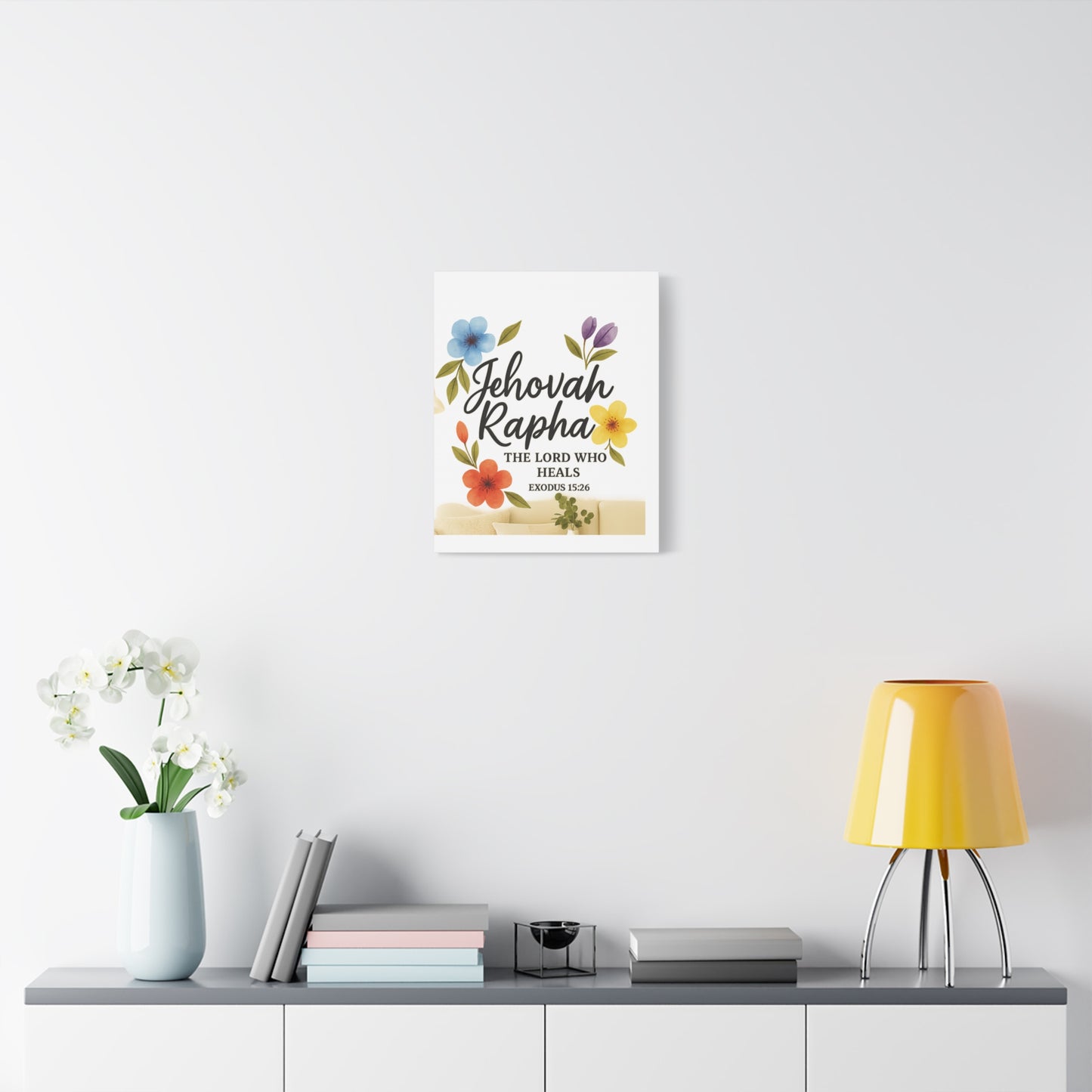 Jehovah Rapha Wall Art – The Lord Who Heals | Exodus 15:26 Christian Decor