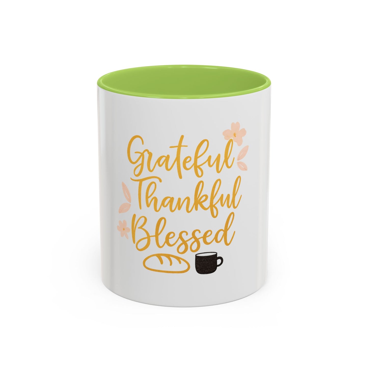 Grateful Thankful Blessed Mug | Coffee Mug for Inspirational Gifts, Office Decor, Housewarming Gift, Motivational Drinkware