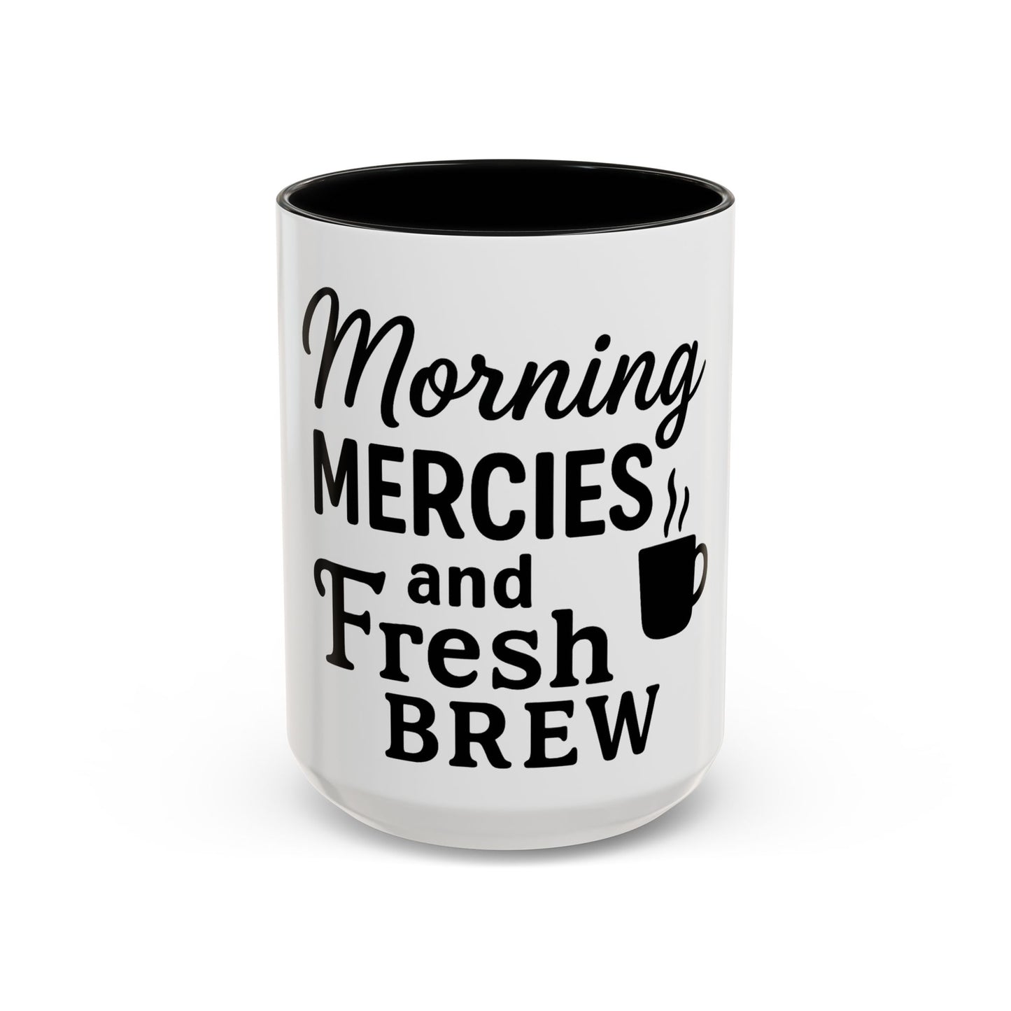 Morning Mercies & Fresh Brew Christian Mug – Lamentations 3:23 Inspired