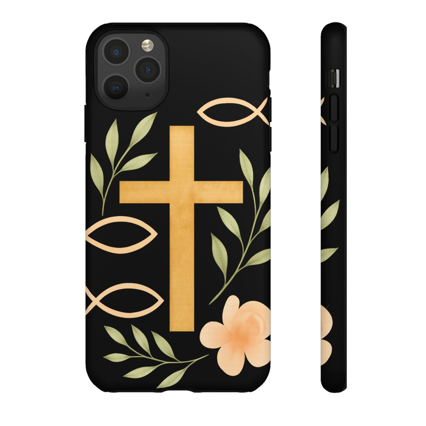 Christian Faith Phone Case with Floral Design
