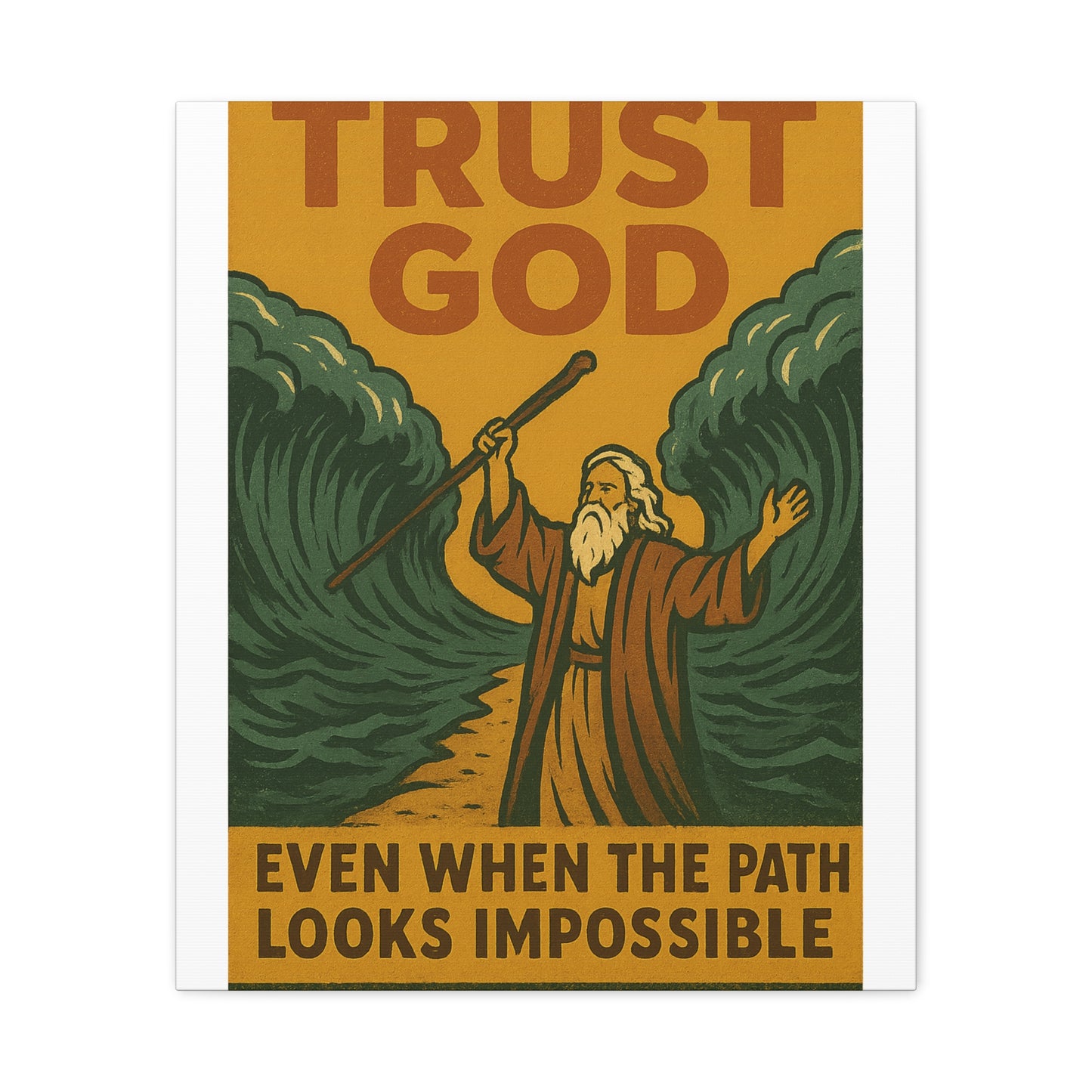 Moses and the Red Sea Wall Art | Faith-Inspired Christian Home Decor.