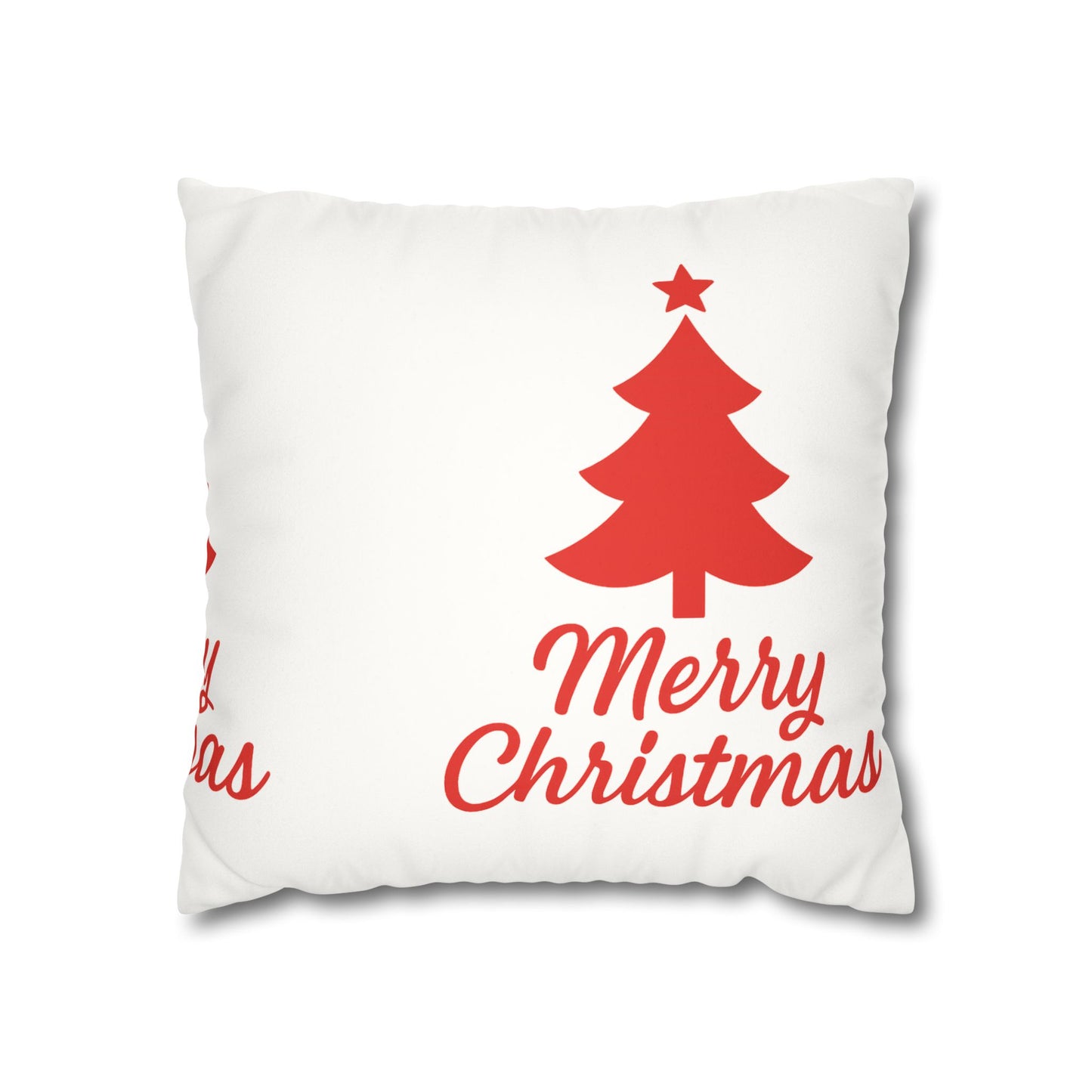 Merry Christmas Faux Suede Pillowcase