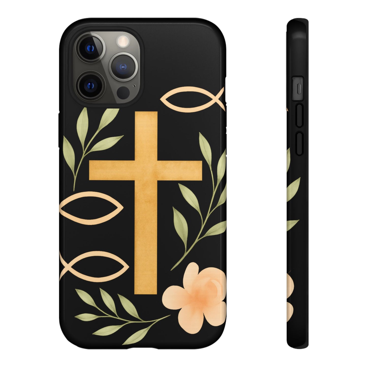 Christian Faith Phone Case with Floral Design