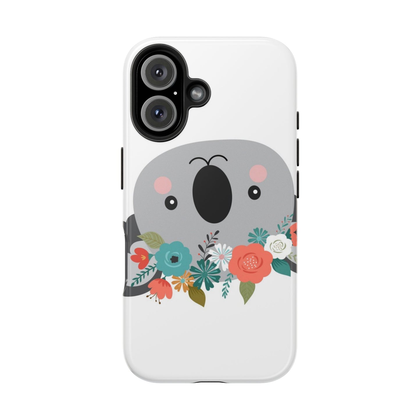 Cute Koala Floral Tough Phone Cases, Smartphone Protection, Nature Lover Gift, Animal Design, Koala Phone Cover