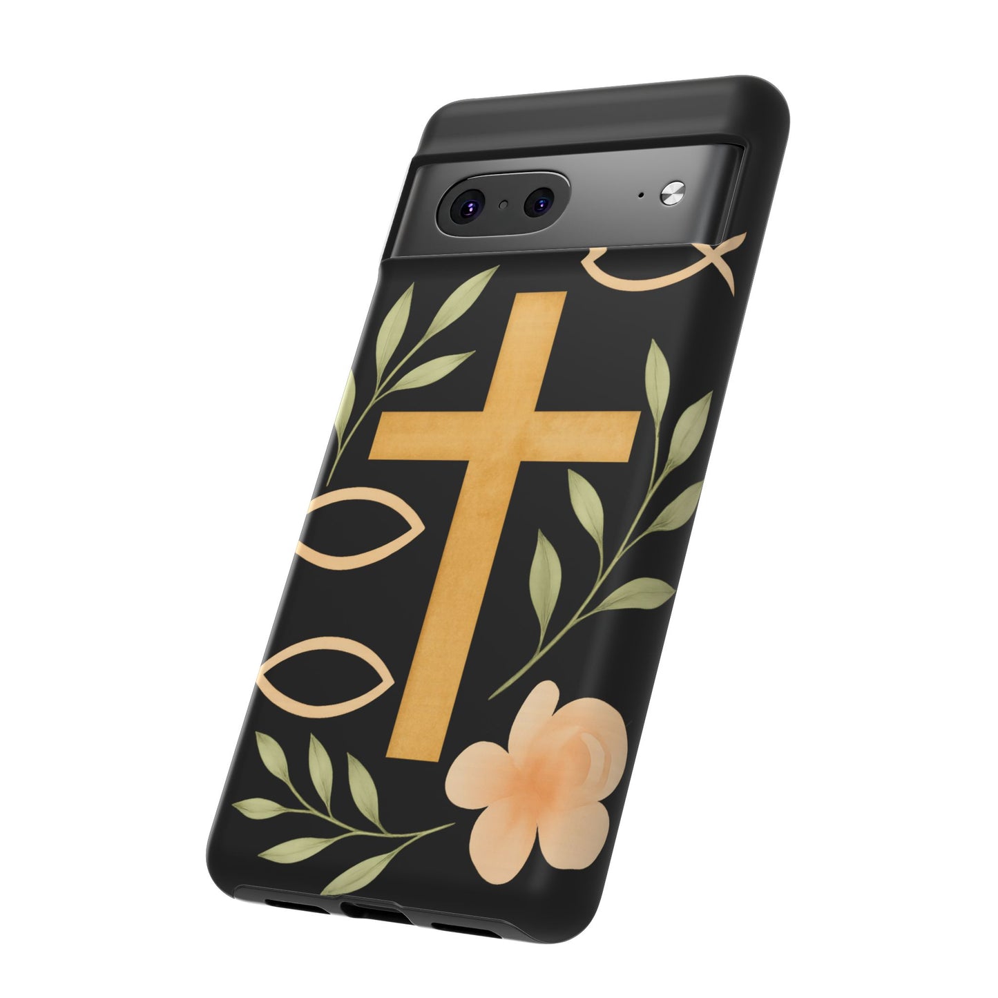 Christian Faith Phone Case with Floral Design