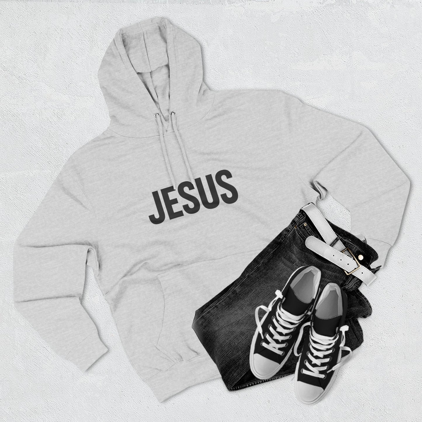 JESUS Unisex Hoodie – Bold Christian Statement Sweatshirt | Faithwear for Everyday Comfort