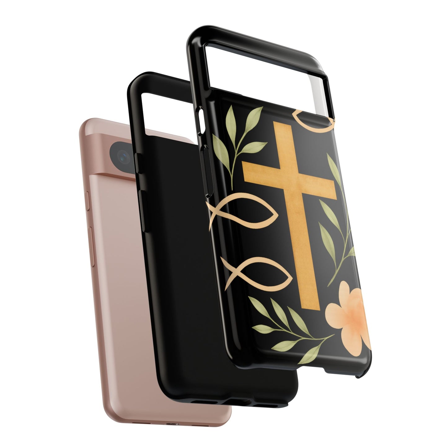 Christian Faith Phone Case with Floral Design