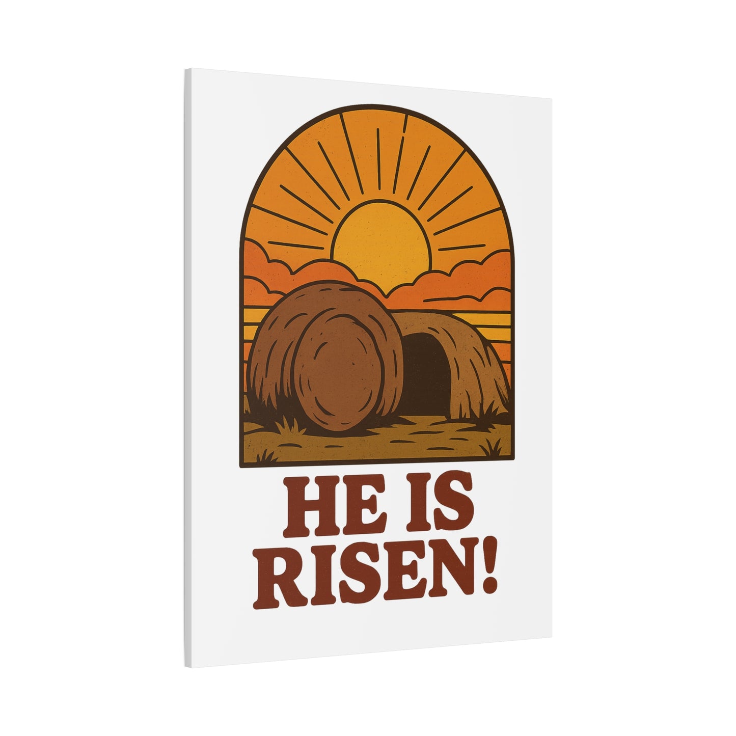 He Is Risen Wall Art | The Empty Tomb Christian Poster – Resurrection Morning Decor.