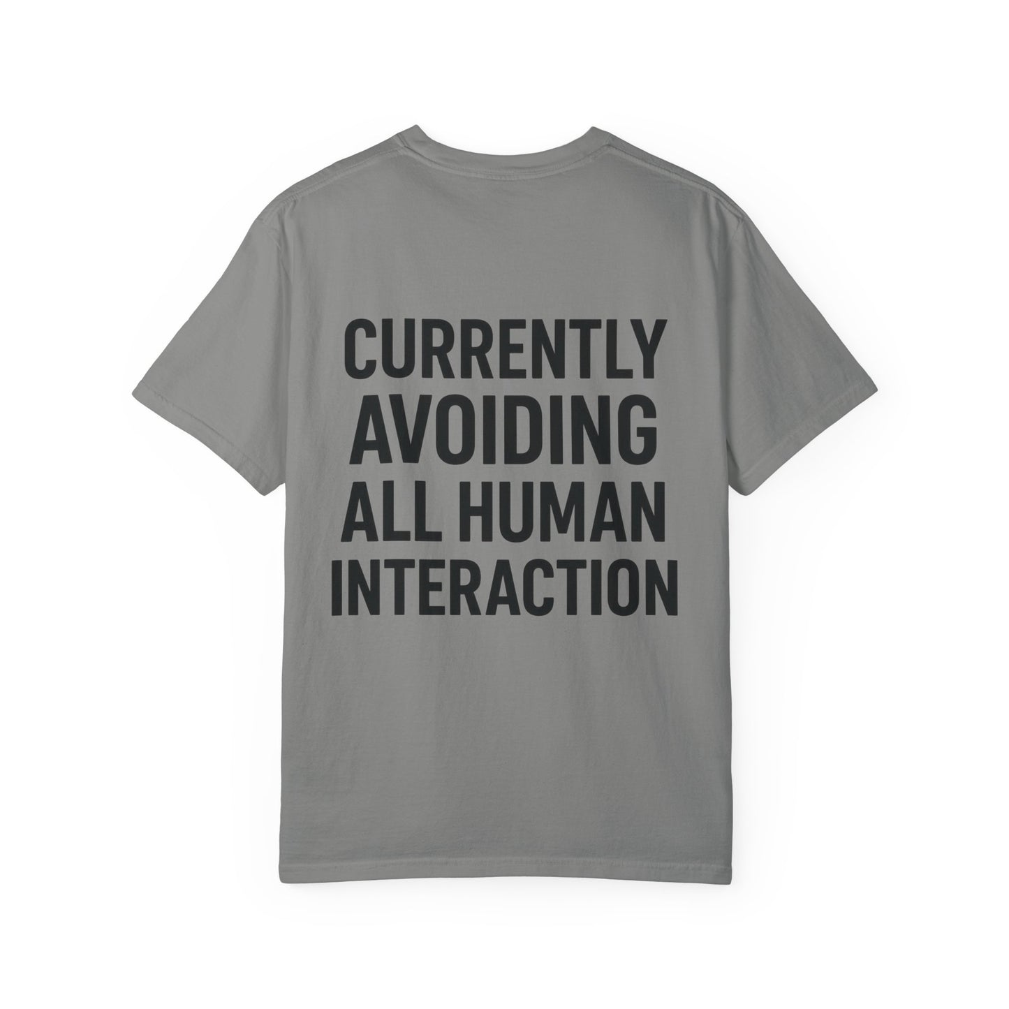 Currently Avoiding All Human Interaction – Funny Minimalist Unisex T-Shirt