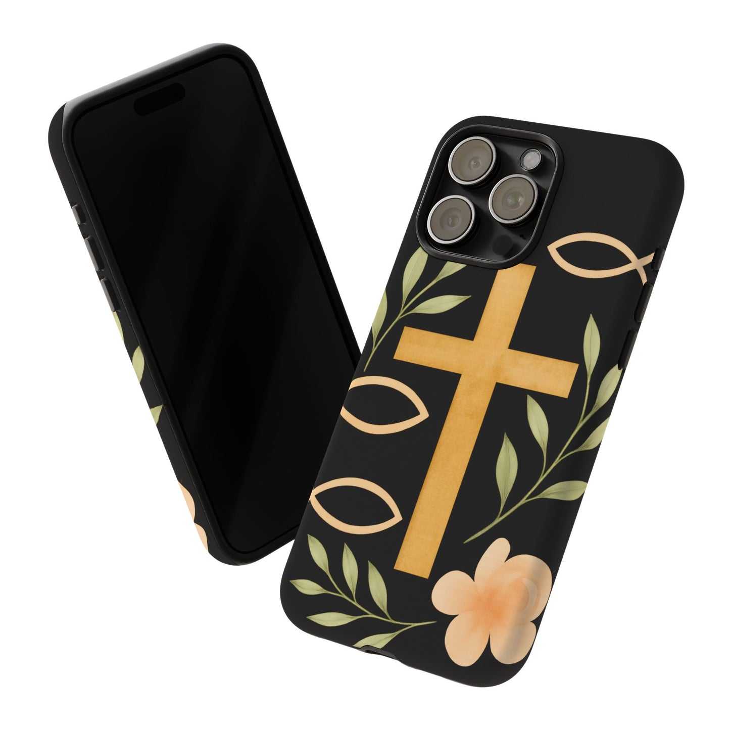 Christian Faith Phone Case with Floral Design