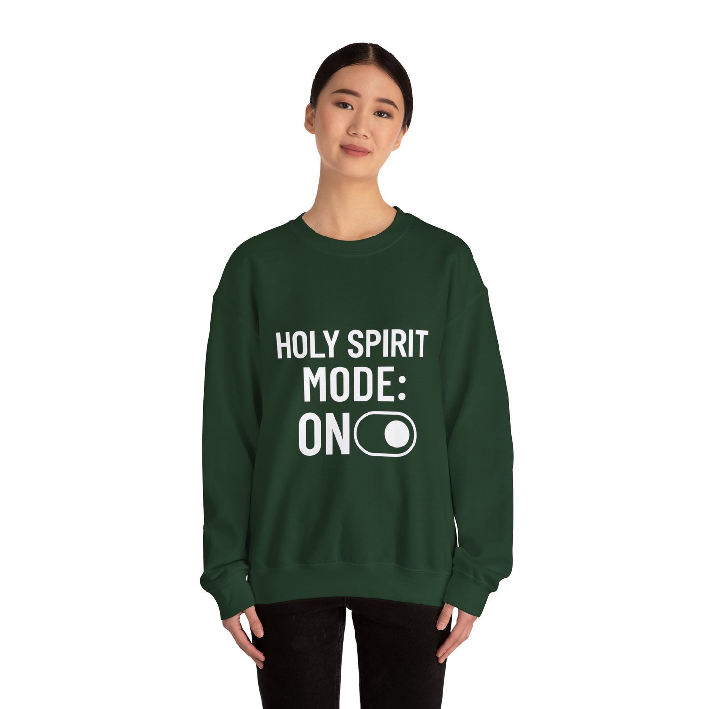 “Holy Spirit Mode: On Sweatshirt – Faith-Filled Christian Hoodie for Men & Women | Spiritual Comfort Wear”
