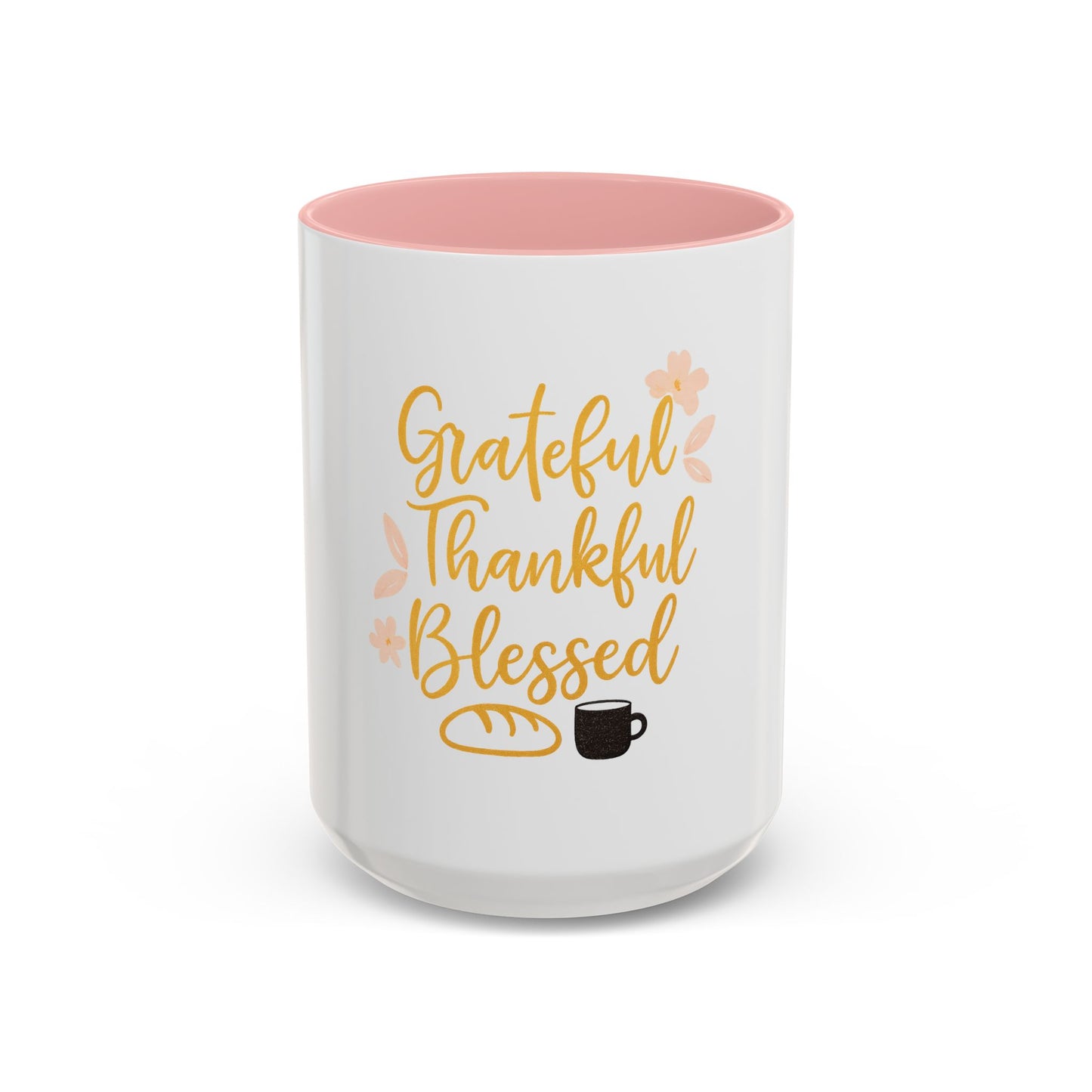 Grateful Thankful Blessed Mug | Coffee Mug for Inspirational Gifts, Office Decor, Housewarming Gift, Motivational Drinkware